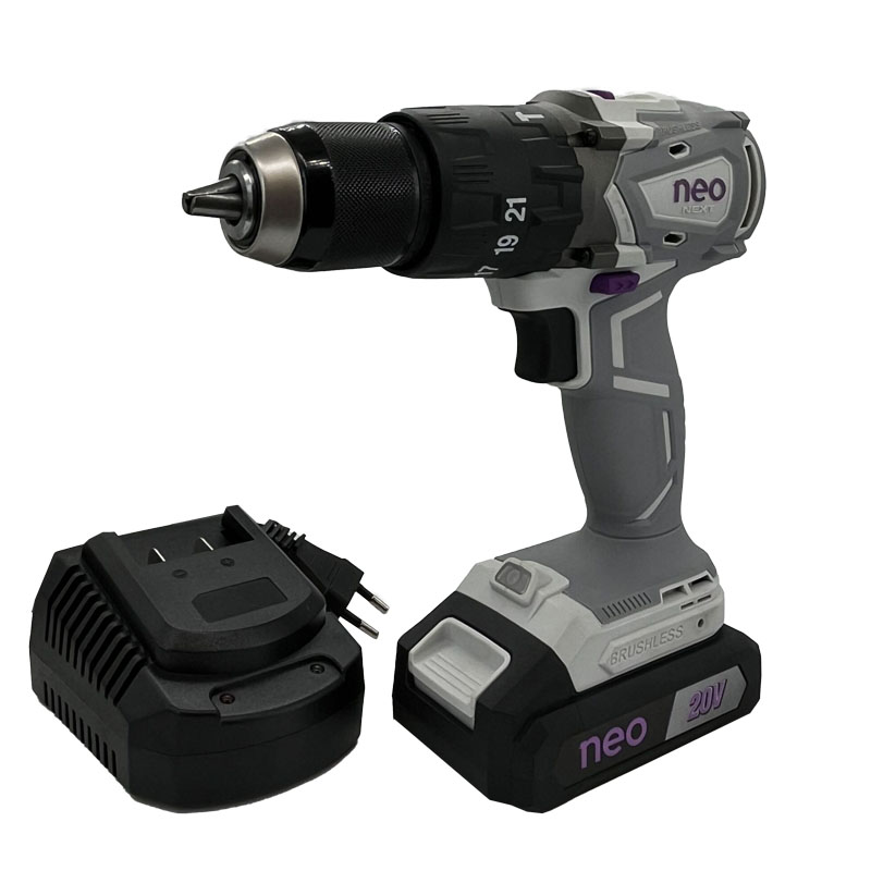 TALADRO C/PER.20v.2Ah.Brushless NEO TP1213/3/20KC1