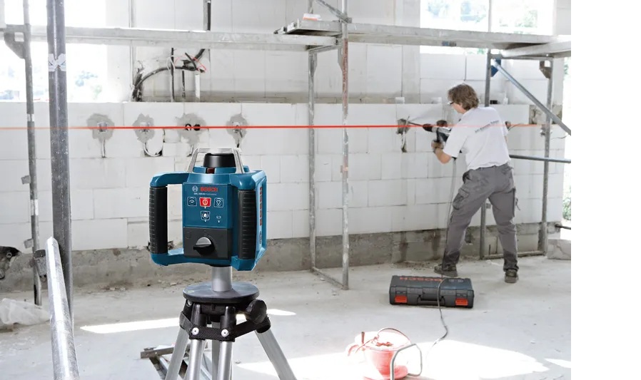 NIVEL LASER ROTATIVO BOSCH GRL300HV+Recept.+Soporte 0601.061.501