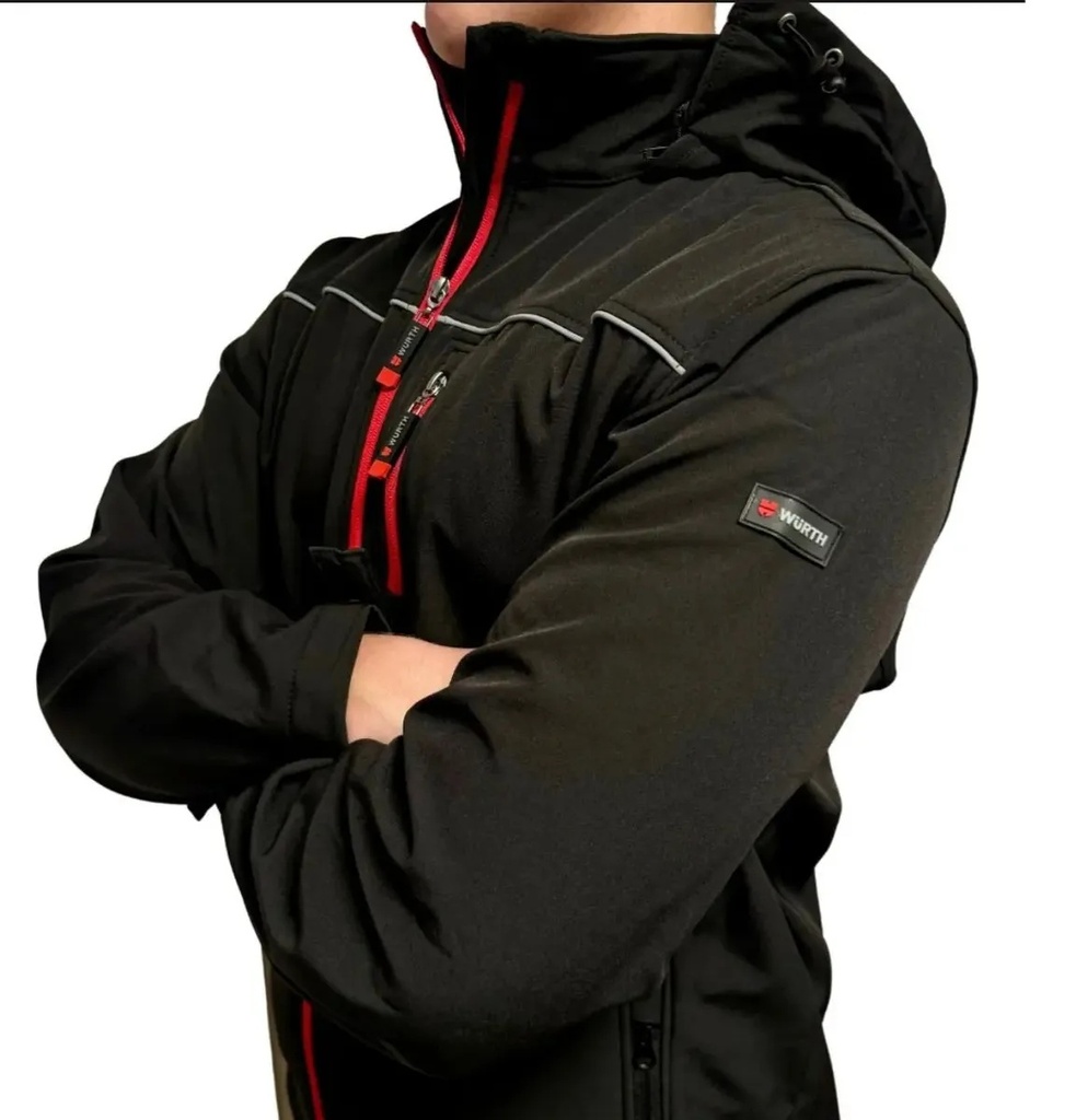 CAMPERA Wurth Neopreno Hybrid Talle XXL (Negra-Rojo)