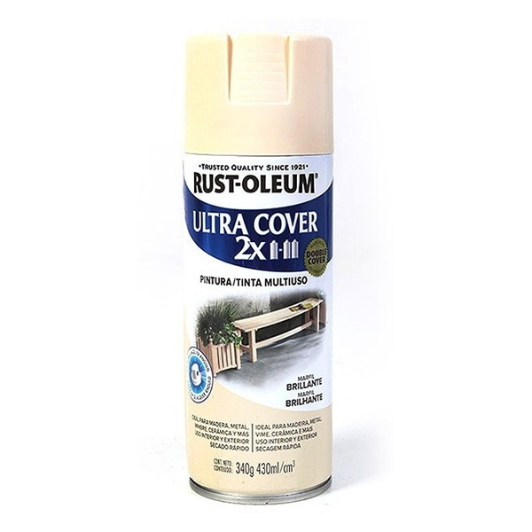 PINTURA EN AEROSOL RUST OLEUM 2X MARFIL BRILL.340g
