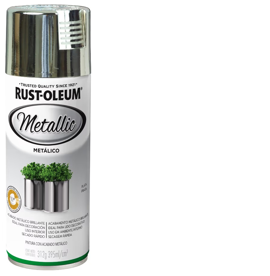 PINTURA EN AEROSOL RUST OLEUM METALICO PLATA 340g