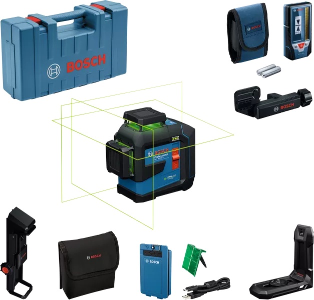 NIVEL LASER AUTONIV. BOSCH GLL 80-33G LI + RECEPTOR LR7