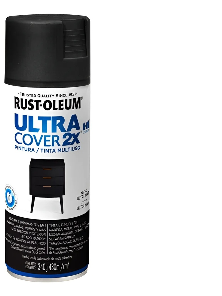 AEROSOL RUST OLEUM 2X NEGRO SATIN.340g 262207