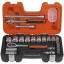 Jgo. Dados pulgadas enc. 1/2" Bahco 23Pz. S240AF